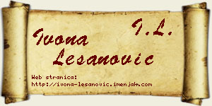 Ivona Lešanović vizit kartica